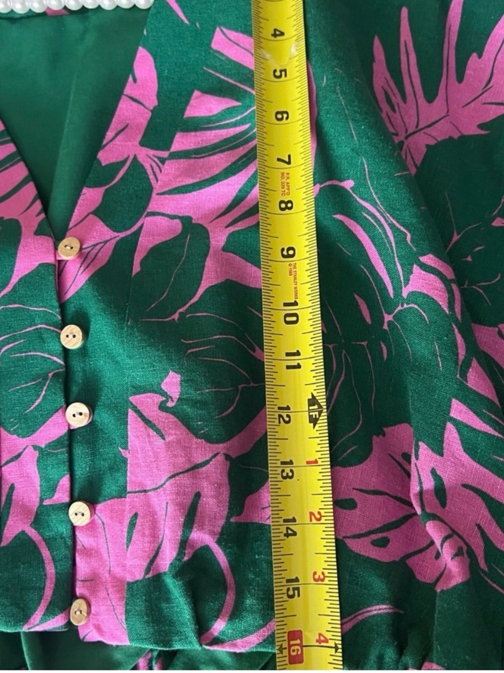 NEW! Maison d’ Amelie Green & Pink linen midi Skirt Set S Small NWT! - Picture 6 of 11